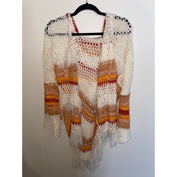 Three Bird Nest Crochet Kimono - Picture 3 of 3